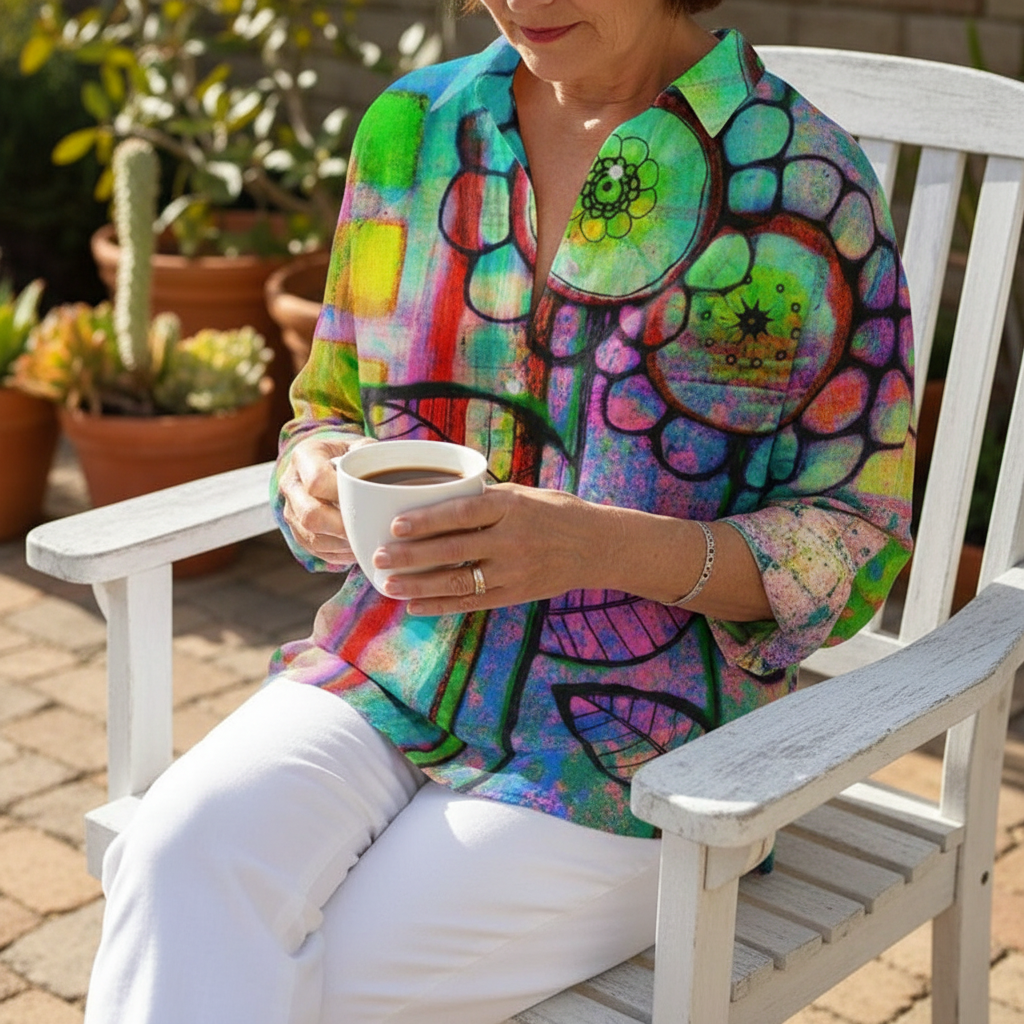 Fenna™ | Artistic Bloom Blouse