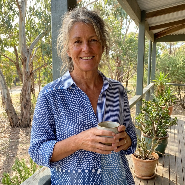 Fiora™ | Ocean Patchwork Blouse