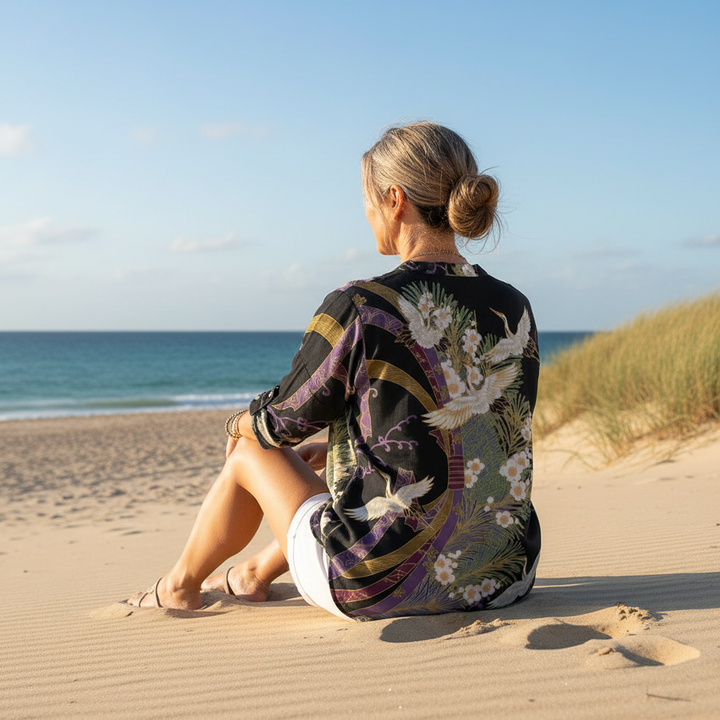 Breezy™ | Chic Flight Print Blouse