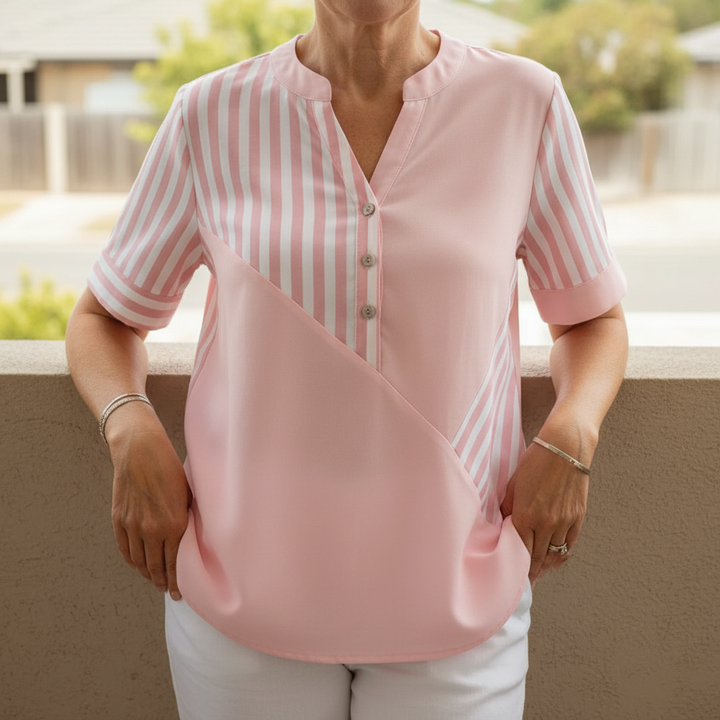 Jenny™ - Striped Linen-cotton Summer Top